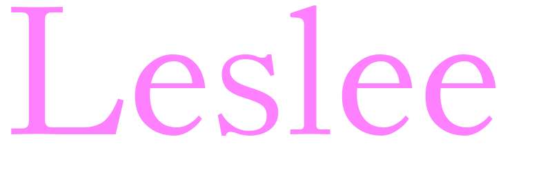 Leslee - girls name