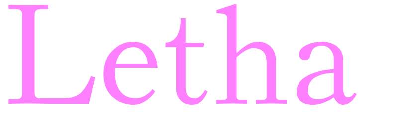 Letha - girls name