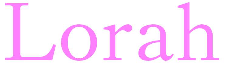 Lorah - girls name