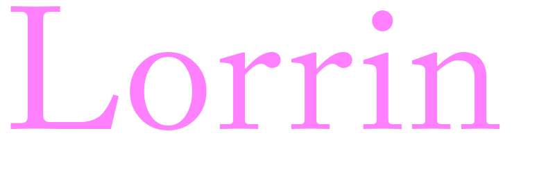 Lorrin - girls name