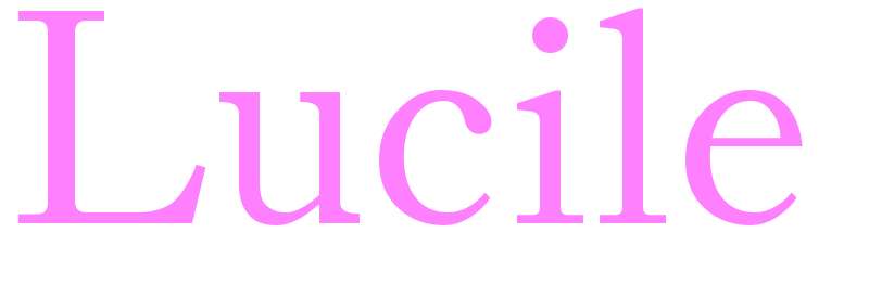 Lucile - girls name