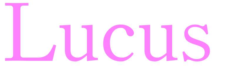 Lucus - girls name