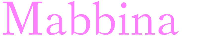 Mabbina - girls name