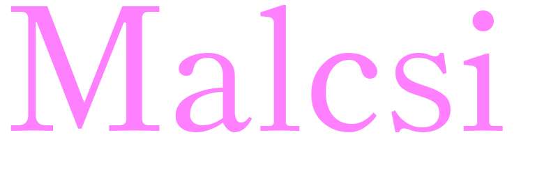 Malcsi - girls name