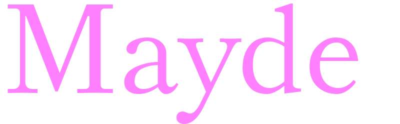 Mayde - girls name