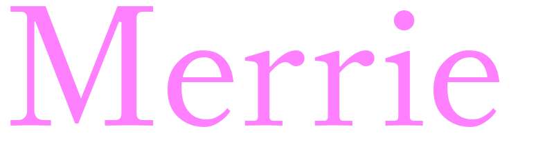 Merrie - girls name