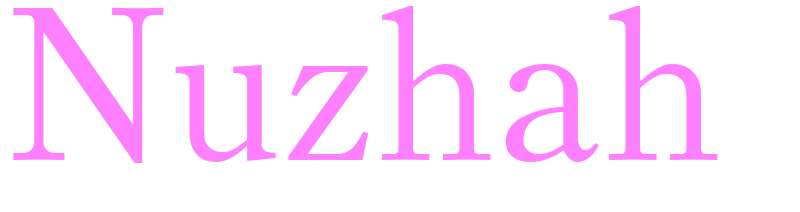 Nuzhah - girls name