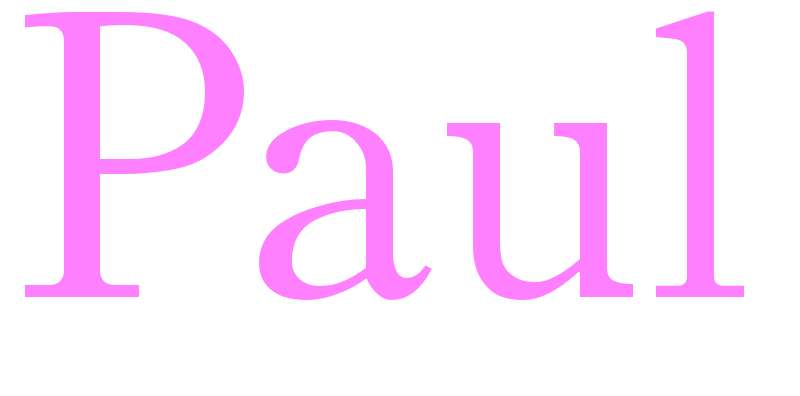 Paul - girls name