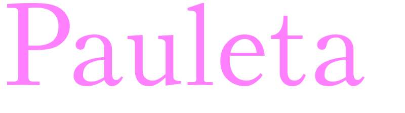 Pauleta - girls name