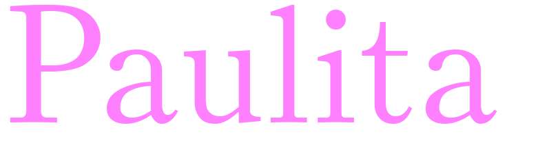 Paulita - girls name