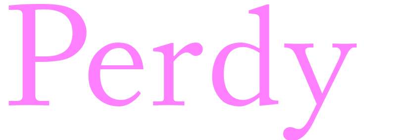 Perdy - girls name