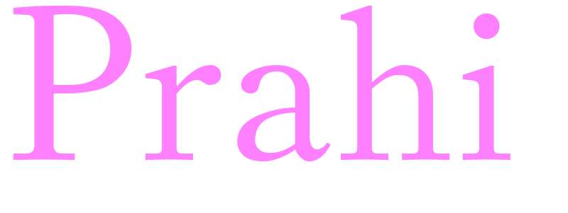 Prahi - girls name