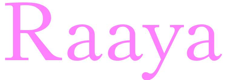 Raaya - girls name