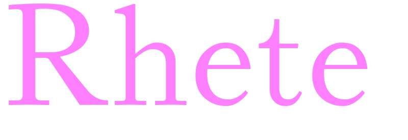 Rhete - girls name