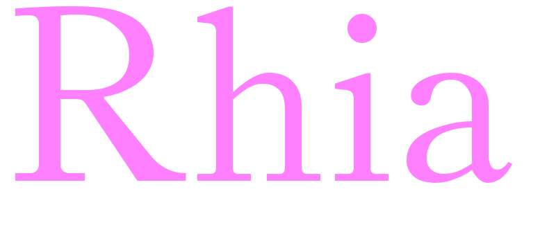 Rhia - girls name