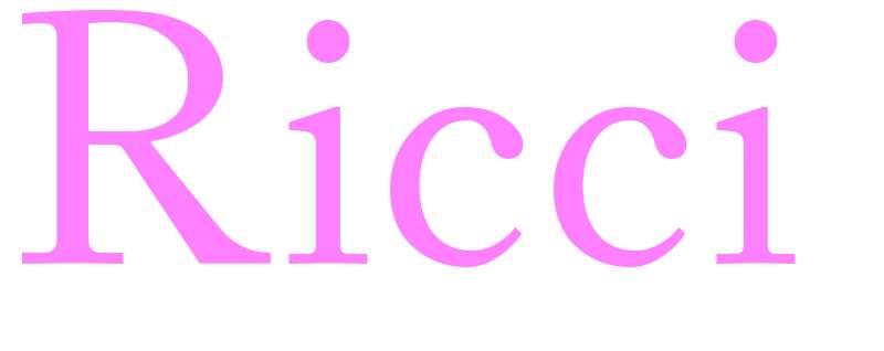 Ricci - girls name