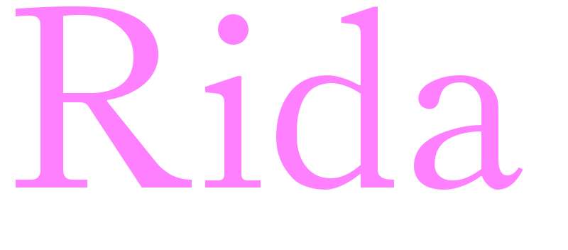 Rida - girls name