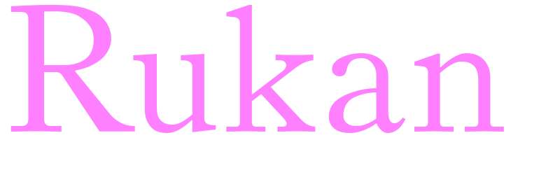 Rukan - girls name