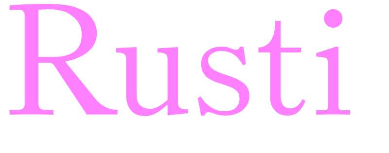 Rusti - girls name