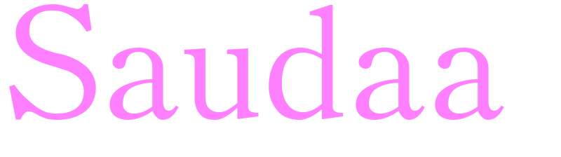 Saudaa - girls name