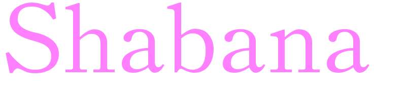 Shabana - girls name