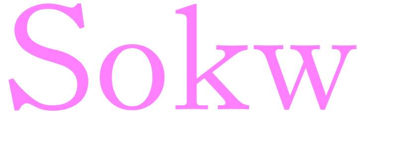 Sokw - girls name