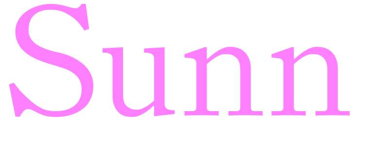 Sunn - girls name