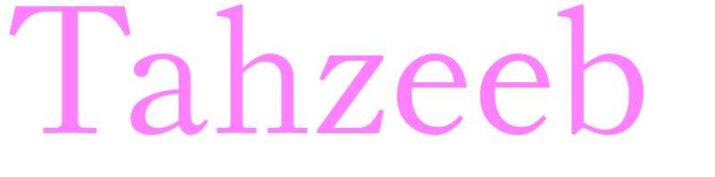 Tahzeeb - girls name