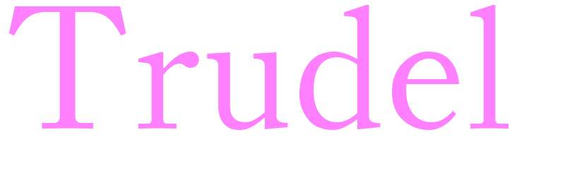 Trudel - girls name