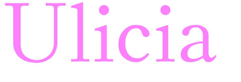 Ulicia - girls name