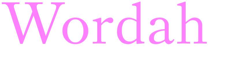 Wordah - girls name